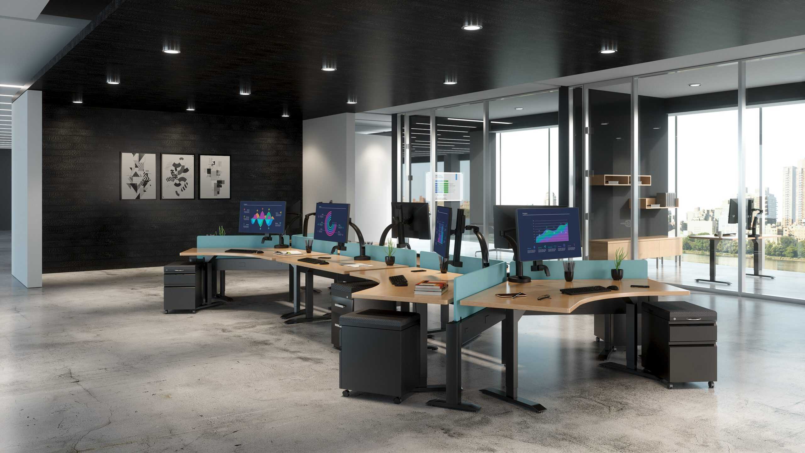 Ella - lifestyle - HAT height adjustable tables - dark Ella lifestyle HAT height adjustable tables dark scaled <ul> <li>Screen size up to: 30"</li> <li>Available in Flat White, Silver, Vista Black</li> <li>Height adjustment: 11.5" | Extension range 24.4"</li> <li>Pivot: Landscape / Portrait</li> <li>Rotation: 180° at base, 360° at upper joints</li> <li>Mount Configurations: Desk Edge and Grommet</li> <li>Vesa Compatibility: 75 & 100mm, adapter included</li> <li>Warranty 10 Years</li> </ul>