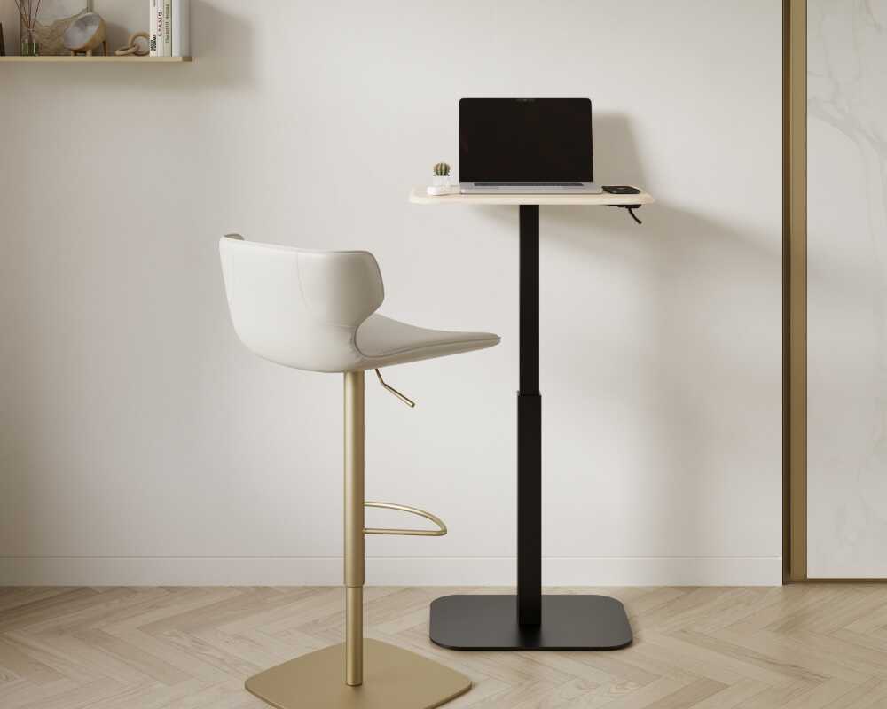 Elevance-main-image.jpg Elevance main image <ul> <li>25.6"H -> 42.9"H - 17.3" Travel Height</li> <li>Max Weight Capacity 22lbs</li> <li>Base colors: Black & White</li> <li>Top Colors: Carbon, Cloud White, and Washed Oak</li> <li>Super versatile for both work and home</li> <li>3 Year Warranty</li> </ul>