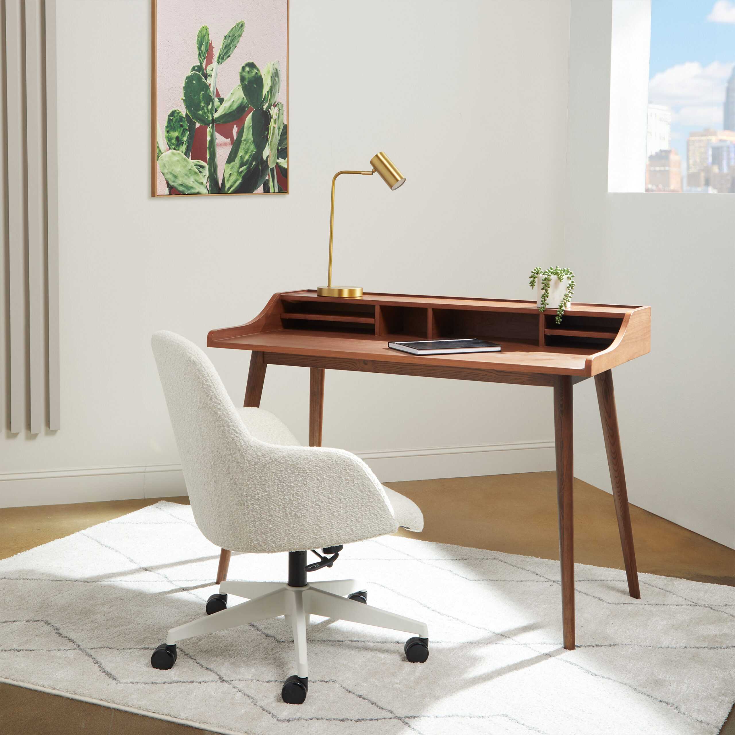Flavio Desk 09701WAL Flavio Desk in American Walnut