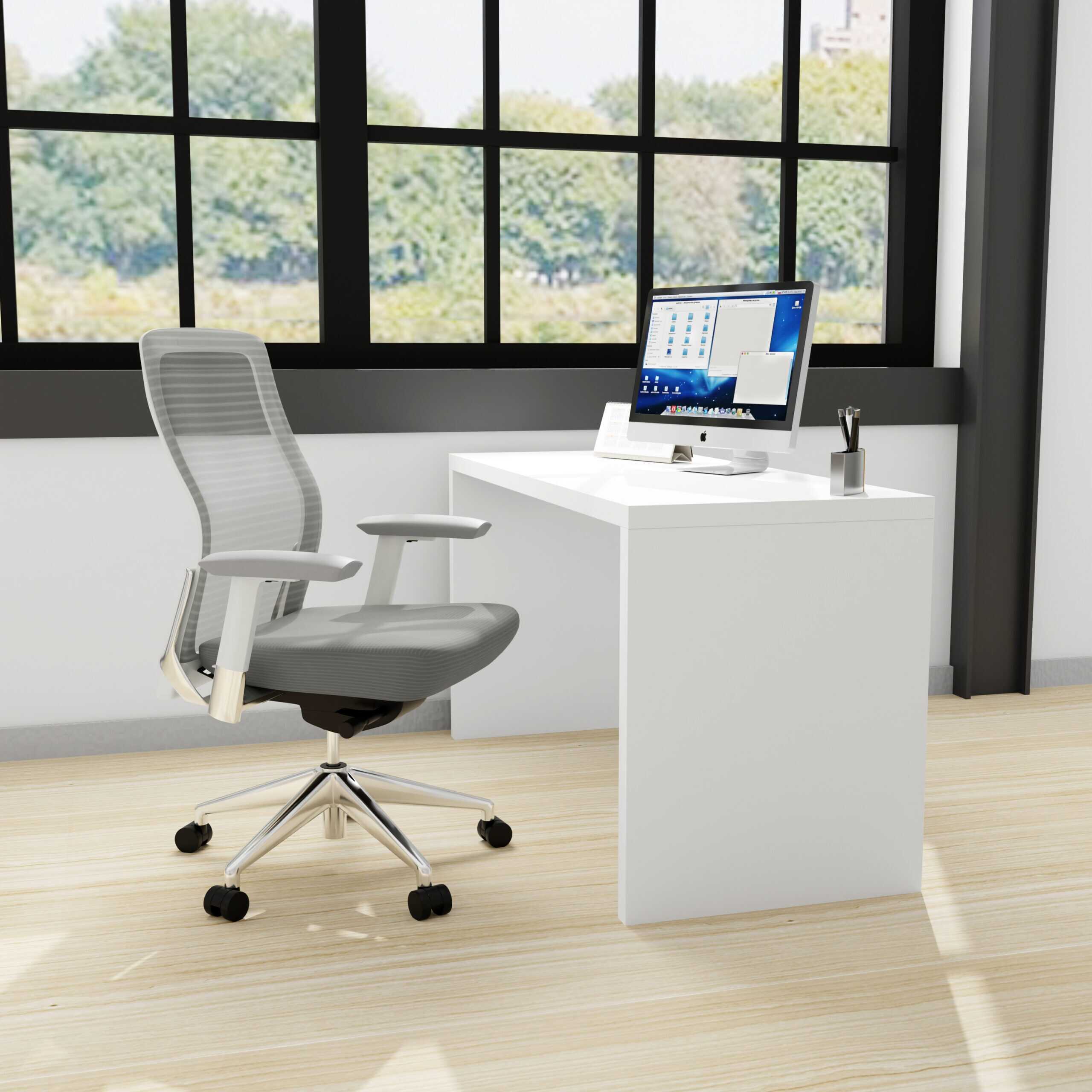 Abby 55" Desk 19710-WHT
